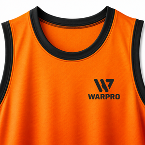 Conjunto Deportivo WARPRO Unisex Naranja, Camiseta sin Mangas y Pantalones Cortos, Poliéster que Absorbe la Humedad, Ropa de Baloncesto para Todas las Temporadas - Product Image 6