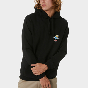 Sweat à capuche en polaire premium pour homme 2026 noir, pull à capuche avec emblème graphique sur la poitrine, logo personnalisé, surf, skate, streetwear, sweat-shirt HD - Product Image 4