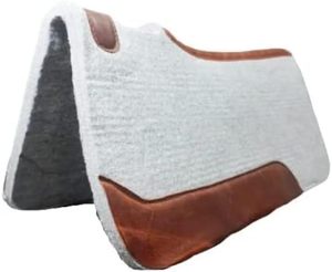 Tapis de selle en feutre de laine occidentale haut de gamme, équipement d'équitation renforcé en cuir sur mesure, vente en gros, fabricant en vrac - Product Image 2