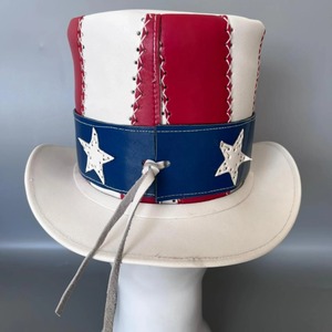 Sombrero de Copa de Cuero Personalizado, Hecho a Mano, con Corona Alta y Estilo Único para Disfraces Góticos y Steampunk - Product Image 5