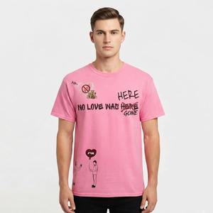 T-shirt pour homme en coton 100% imprimé sur mesure, qualité supérieure, manches courtes, tissu peigné 180g, écologique, respirant, coupe ample - Product Image 4
