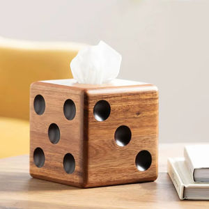 Caja de pañuelos de madera con logotipo personalizado grabado para regalos promocionales, branding y suministro al por mayor - Product Image 1