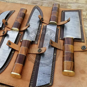 Top Grade In Stock Damascus <b>Kitchen</b> <b>Knife</b> Set Best Material Low Moq Damascus <b>Kitchen</b> <b>Knife</b> Set - Product Image 6