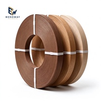 Bande de chant PVC haute brillance 0,4-3 mm, largeur personnalisée 1x22 mm, motif grain de bois, auto-adhésive pour bordure de MDF et de galley de bateau étroit