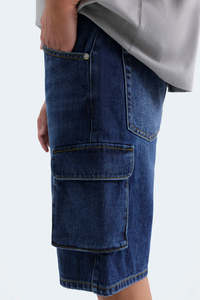 Shorts en jean décontractés classiques pour homme, prêts pour le week-end, légers, inspirés des créateurs, style cargo, coupe moderne, logo personnalisé OEM - Product Image 6