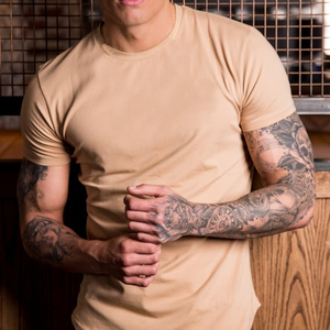 Camisetas Blancas Personalizadas con Bordado y Estampado OEM, Camiseta Deportiva de Cuello Redondo, Ajustada, de Fibra de Lujo para Hombre y Mujer, Ropa Urbana - Product Image 6