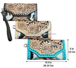 Bolsos de Noche para Fiestas de Chicas, Cartera de Cuero Vacuno Hecha a Mano, Tarjetero, Cartera Larga con Correa para la Muñeca, Bolso de Mano para Mujer, para Dinero y Teléfono - Product Image 2