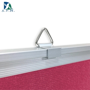Tablero de Anuncios de Terciopelo Rojo con Marco de Aluminio y Logotipo Personalizable para Mostrar Mensajes - Product Image 3