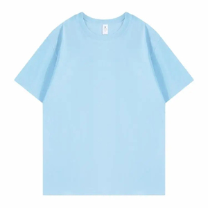 Camiseta de Manga Corta Oversize Roja para Hombre, Color Liso, Cuello Redondo, Informal, para Marca Privada - Product Image 3
