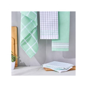 Oeko tex ผ้าฝ้ายปั่นกอล์ฟผ้าแจ็คการ์ดปักลายสำหรับห้องครัวขนาด50x70ซม. 220 GSM ผ้าสำลีฟรีเกรดโรงแรม - Product Image 1