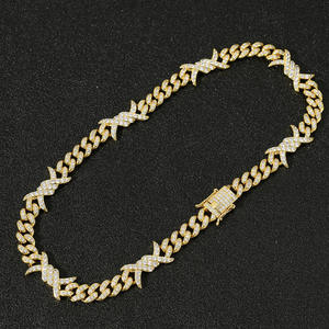 Premium <b>Iced</b> <b>Out</b> Cuban <b>Chain</b> Necklace with Lab Diamond Style Sparkle for Nightclub DJ Performance and Stage Wear - Product Image 4