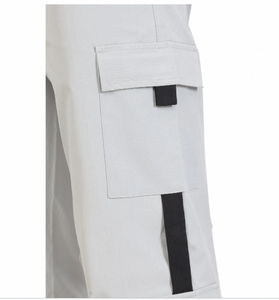 Light Grey 100% Polyester Woven Tapered Fit Casual <b>Trousers</b> with <b>Elastic</b> Waist Breathable & Quick Dry Lightweight for <b>Men</b> - Product Image 4