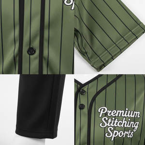 Maillots de baseball vierges personnalisables en gros pour hommes, ensemble de maillots de softball sublimés, vêtements de sport - Product Image 6