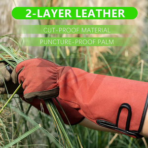 Gants de jardinage anti-épines en cuir, résistants aux perforations, pour la taille des roses et les travaux de jardinage, vente directe d'usine - Product Image 4