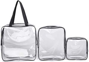 Bolsa de Maquillaje de Cuero Transparente Impermeable con Logotipo Personalizado, Bolsas de Cosméticos de PVC para Mujer - Product Image 2