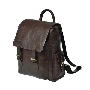 Top Quality Soft Leather Classic Stylish <b>Backpack</b> With Fully Adjustable Strap Top Indian Supplier Manufacturer Saman Exports - Product Image 4