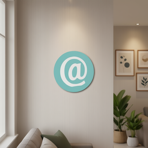 Adesivo da parete decorativo ILAN con simbolo @ 11 cm per decorazioni domestiche - Product Image 3