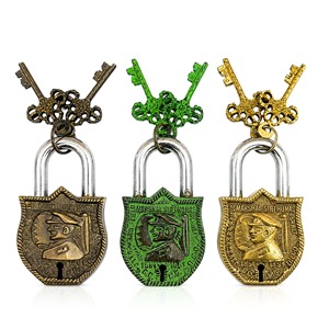 Marshal Sir Thomas Padlock Antique Patina Padlock Unique Design <b>Locks</b> Working <b>Lock</b> with Durable Polished Finish Two Main Key - Product Image 1