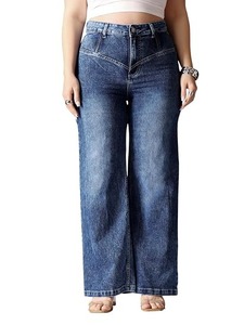Women's New Collection <b>Boot</b> Cut Denim Jeans-Eco-Friendly Color Fade Proof Washable Cotton Mid Waist Vintage Style - Product Image 1