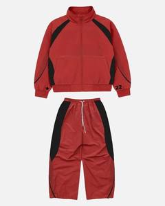 Ensemble de survêtement coupe-vent personnalisé OEM, deux pièces, veste zippée, survêtement de jogging, veste coupe-vent en nylon, survêtement pour homme - Product Image 6