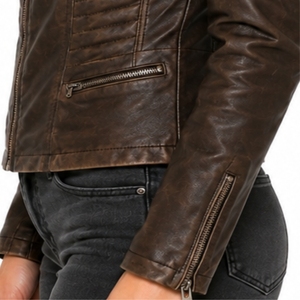 Premium Women Leather <b>Jacket</b> Stylish Durable Comfortable Classic Full Front Zipper Closure <b>Zip</b> <b>Up</b> <b>Jacket</b> Slim Fit <b>Jacket</b> - Product Image 6
