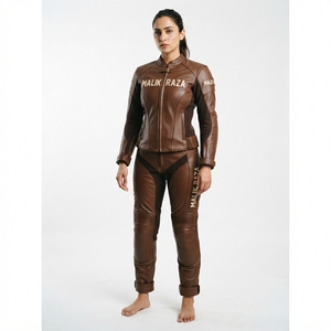 Traje de Motociclismo de 2 Piezas de Cuero Genuino Perforado para Mujer, Talla Personalizada, Transpirable, para Pista - Product Image 3