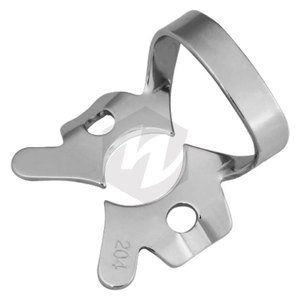 Pince à barrage en caoutchouc 204 en acier inoxydable, manuelle, pour isolation endodontique dentaire pédiatrique (dents primaires) et adulte (prémolaires), certifiée CE 5 - Product Image 2