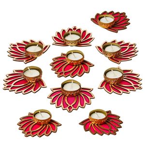 Support de bougie artisanal indien en forme de lotus pour Diwali, Noël, cadeau de retour, mariage, fête, Pooja, vente en gros - Product Image 6