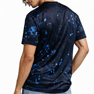 Camisetas de malla transpirable para hombre, estilo moderno, con estampado por sublimación, poliéster, ropa deportiva, logotipo personalizado, fabricante OEM, venta al por mayor de fábrica - Product Image 3