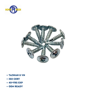 Vis autoperceuses à tête bombée modifiée Homn Reen de haute qualité en acier C1022, finition zinguée CR3+, longueur 16 mm - Product Image 1