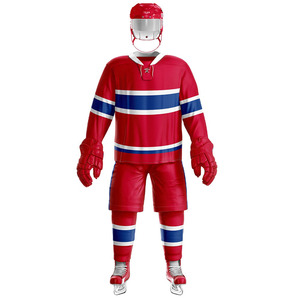 Uniforme de hockey sobre hielo personalizado para equipos, conjunto completo de ropa deportiva, tela de alta calidad, rendimiento duradero. - Product Image 1