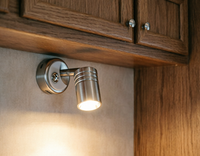 Lampe de lecture LED 12V pour camping-car, intensité réglable, rotative, avec chargeur USB-A et Type-C, pour utilisation marine et de chevet