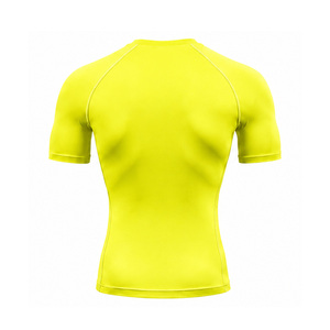 T-shirt de compression pour homme, respirant, séchage rapide, extensible, pour le sport, la gym, l'entraînement, la course, couche de base, personnalisable OEM - Product Image 5