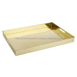 Bandeja Decorativa Ovalada de Latón con Acabado Antiguo, Bandeja de Metal para Servir y Exhibir - Product Image 2