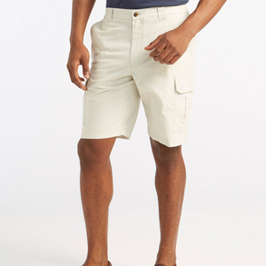 Pantalones Cortos Cargo para Hombre, Azul Sólido, Algodón Oxford, Cintura Media, Cierre de Botones, Estilo Bermuda Informal con Bolsillos, Tejido Transpirable - Product Image 6