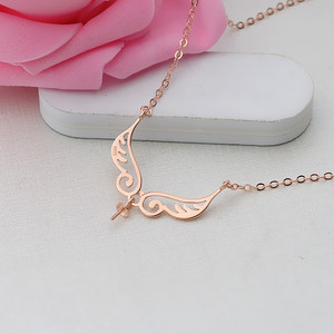 Ensemble de collier pendentif en argent S925 avec chaîne claviculaire et accessoires de bijoux en perles DIY Aile d'ange & 354 - Product Image 5