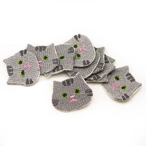 Fashion Varsity Lady Chenille Embroidered Badge Custom Square Canvas <b>Patch</b> with <b>Sew</b> <b>on</b> and Iron <b>on</b> Backing for Apparel - Product Image 4