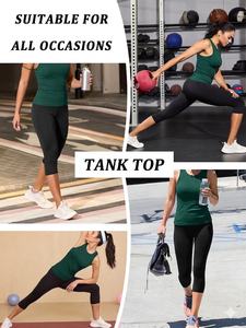 Top Corto sin Mangas para Mujer con Logotipo Personalizado, Cuello Cuadrado, Ajustado, para Yoga, Ejercicio, Fitness, Ropa Deportiva para Gimnasio y Running - Product Image 5