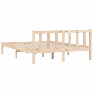 Cadre de lit en bois de pin massif 59,84 x 79,92 po, aspect naturel, lits en bois - Product Image 6