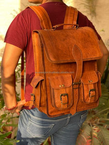 Réticule en cuir de chèvre pour femme, sac à dos fait main pour ordinateur portable de 11x15 pouces - Product Image 2