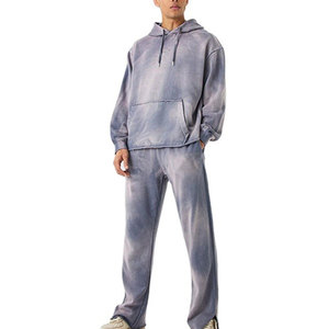 Survêtement délavé à l'acide, tissu doux, coupe décontractée, idéal pour le sport, les tenues décontractées et les vêtements de détente - Product Image 1