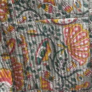 Hand Block Printed <b>Mini</b> Duffle <b>Bag</b> Quilted Cotton Boho Weekender Travel <b>Bag</b> Handmade Ethnic Overnight <b>Gym</b> Carry Stylish - Product Image 2