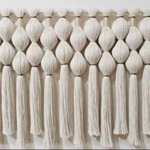 Macramé Grande Hecho a Mano, Decoración de Pared Esférica de Fibra, Adornos de Pared para el Hogar, Decoración de Lujo para Sala de Estar - Product Image 1
