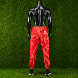 Pantalon de jogging en molleton de coton épais tie-dye rouge avec logo personnalisé pour hommes et femmes, streetwear, vente en gros, décontracté, pour la gym - Product Image 3