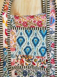 Sac fourre-tout matelassé léger style bohème couleur unie grande capacité en coton pour femme toutes saisons - Product Image 4