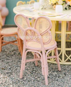 Chaises pour enfants en rotin faites à la main en gros pour les événements festifs, les anniversaires, les mariages, meubles pour enfants rustiques et bohèmes - Product Image 3