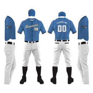 Uniformes de baseball personnalisés pour adultes, haute qualité, col en V, poches, faible MOQ, vêtements de sport, coupe confortable, nom et numéro personnalisés - Product Image 2