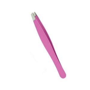 DANTRIC IMPLANTS Stainless Steel High Quality Durable Classic Eyebrow Tweezers <b>Clip</b> Slanted Squared Tip Serrated Tip - Product Image 2