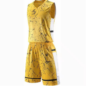 Uniforme Deportivo de Baloncesto para Hombre, Diseño Moderno, Alto Rendimiento, Estampado Sublimado Amarillo - Product Image 1