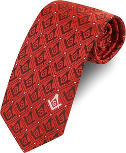 Corbata Masónica de Seda para Francmasones con Compás Cuadrado y G, 100% Seda Tejida, en Venta con Servicio OEM - Product Image 3